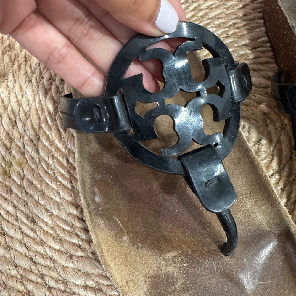 Black Logo Sandals